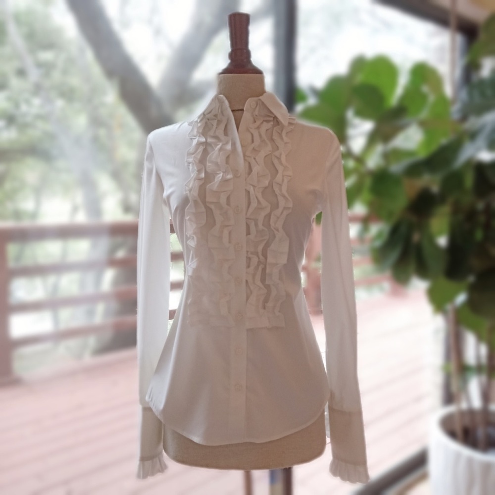 Elie Tahari White Dress Suit Shirt XS New with Tag